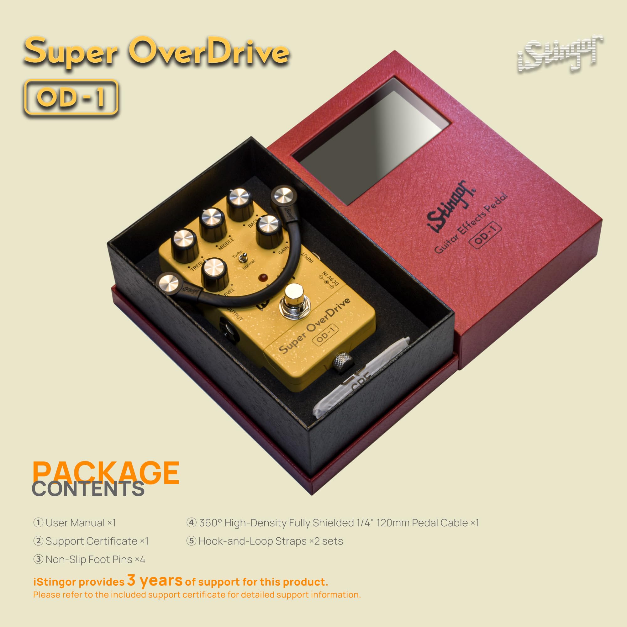 Amazon.com: iStingor Overdrive Guitar Pedal OD-1, Effects Pedal